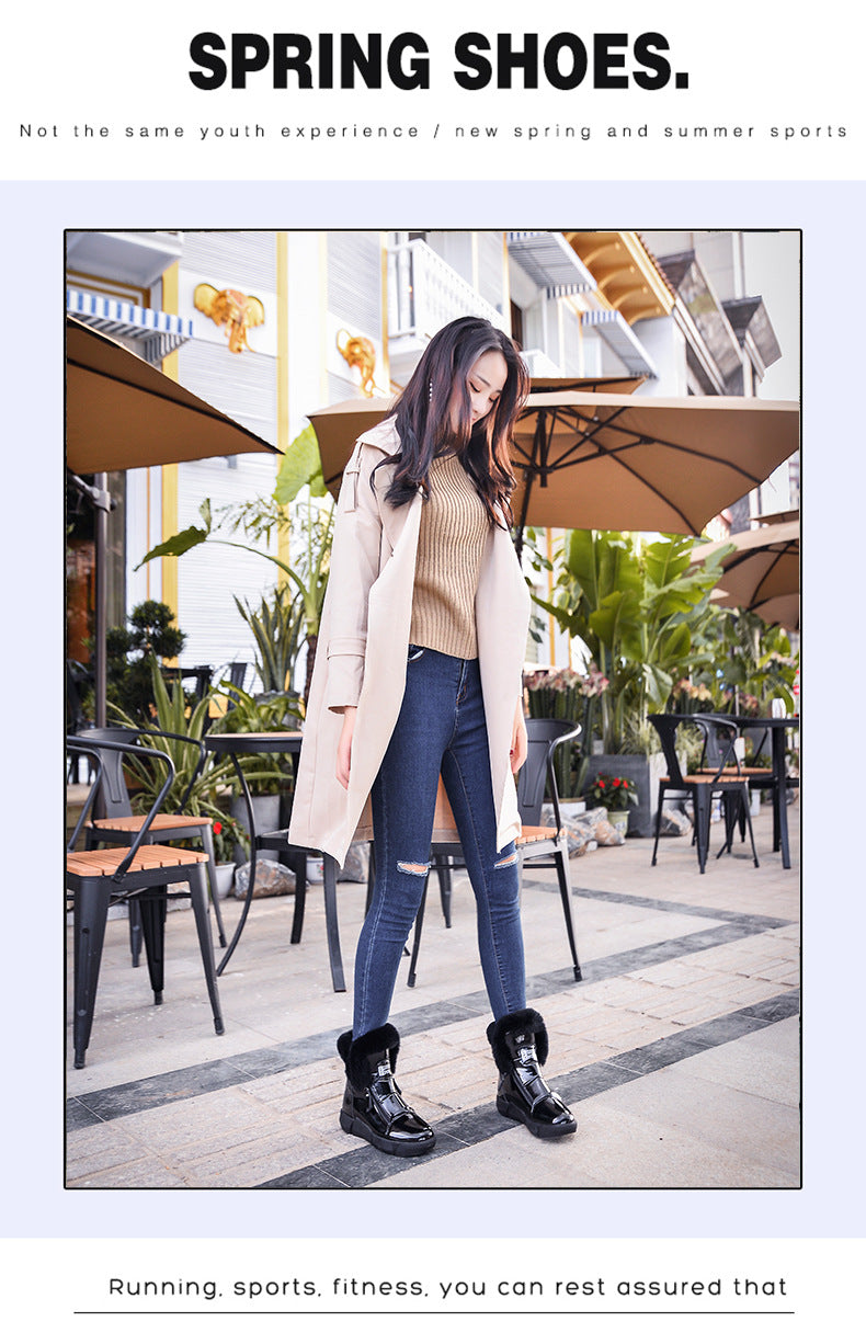 Women's Thickened Veet Ankle Winter Cotton Oversized Snow Boots