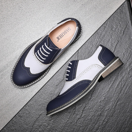 Men's Formal Fashionable Brogue British Personalized Wedding Casual Shoes