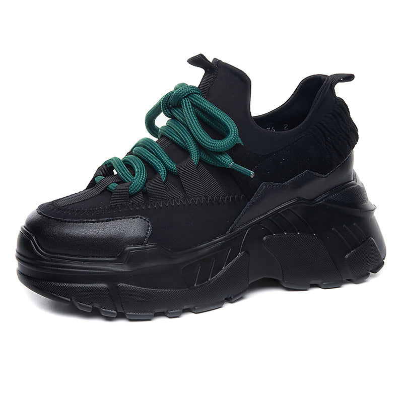 Women's Insole Dad Fashionable Spring Fleece-lined Black Jung Women's Casual Shoes