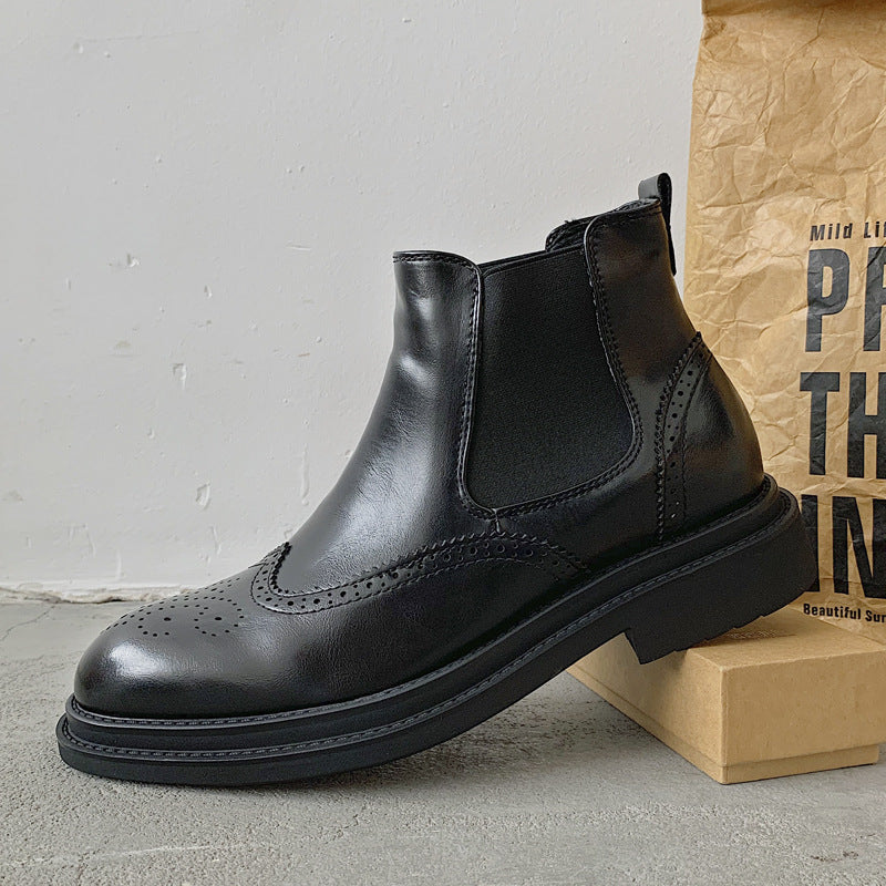 Men's Black Martin Spring Fashion Chelsea Booties Boots