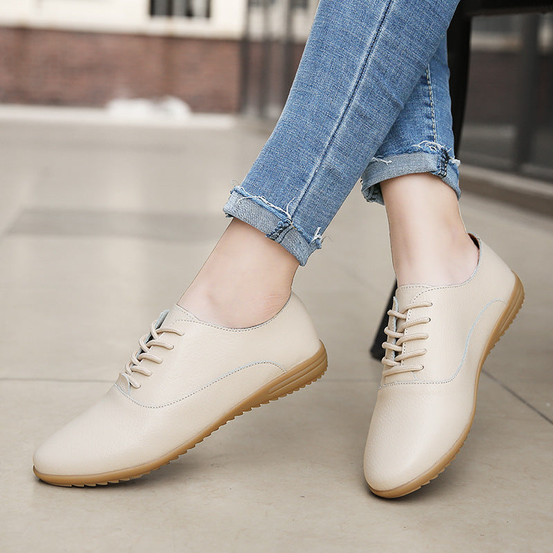 Women's Cowhide Easy Wear Platform Small Fashion Casual Shoes