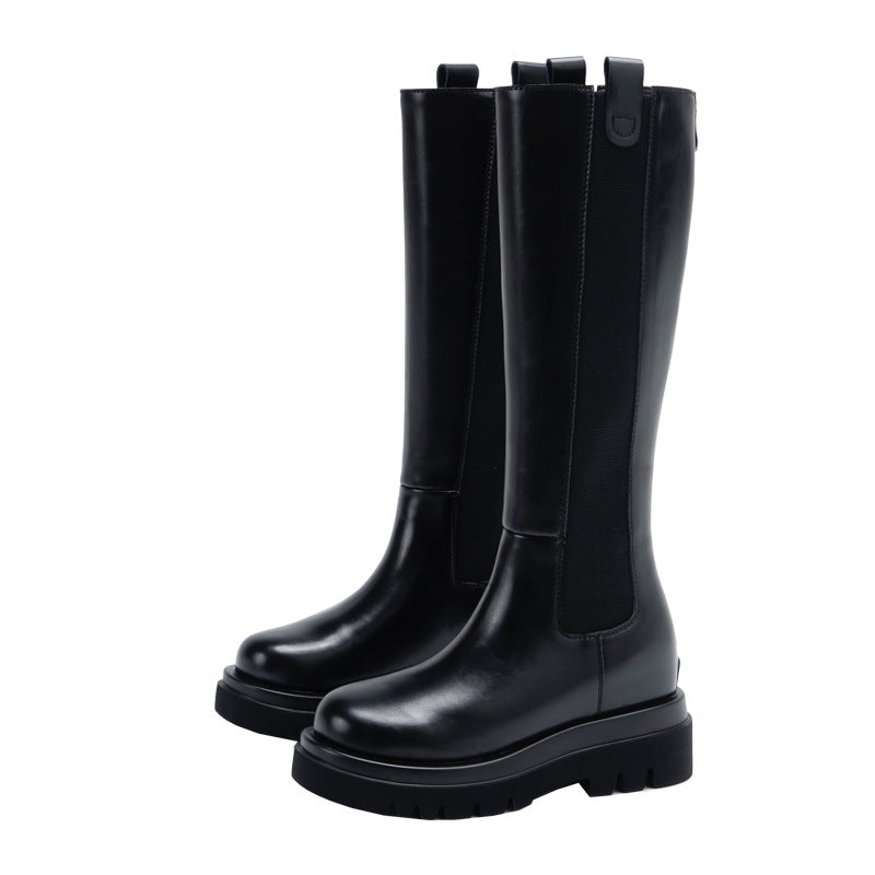 High Female Not Over The Knee Thick Boots