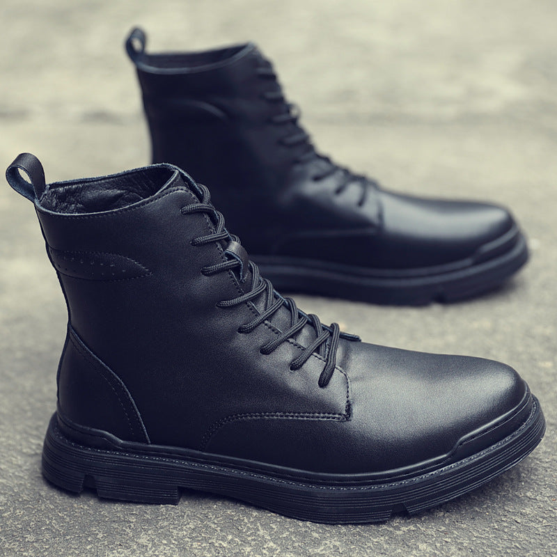 Men's High Top British Style Plus Veet Boots