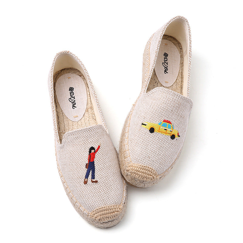 Women's Fisherman Lazy Slip-on Creative Platform Flat Casual Shoes