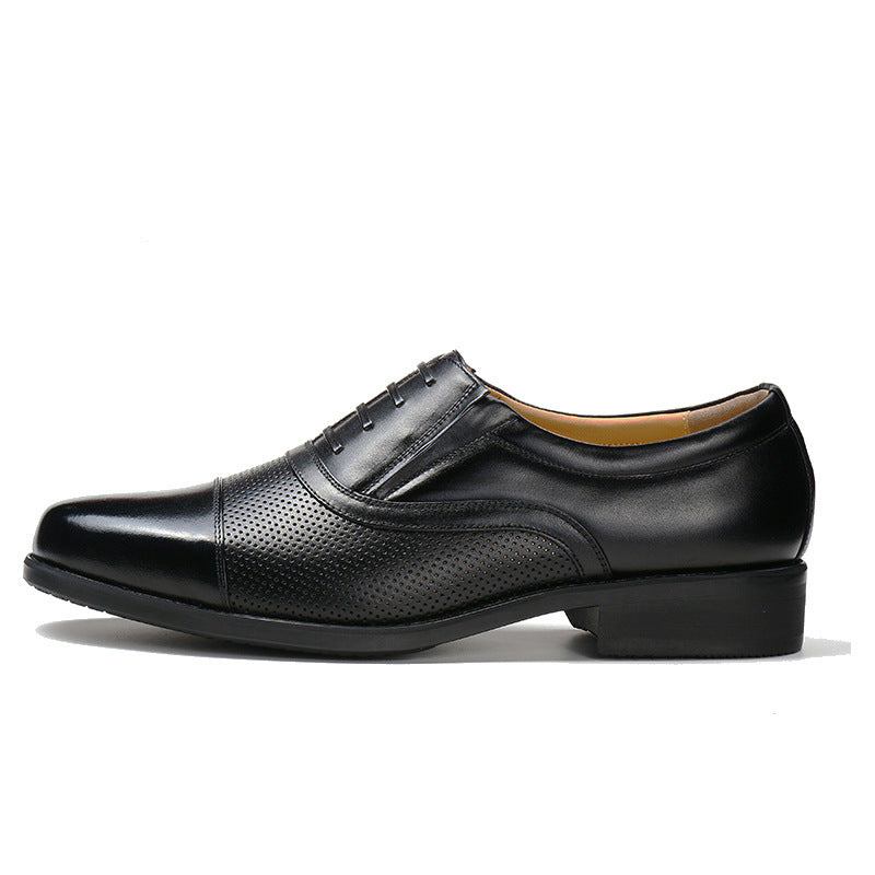 Men's Summer Breathable Mesh Business Formal Wear Leather Shoes