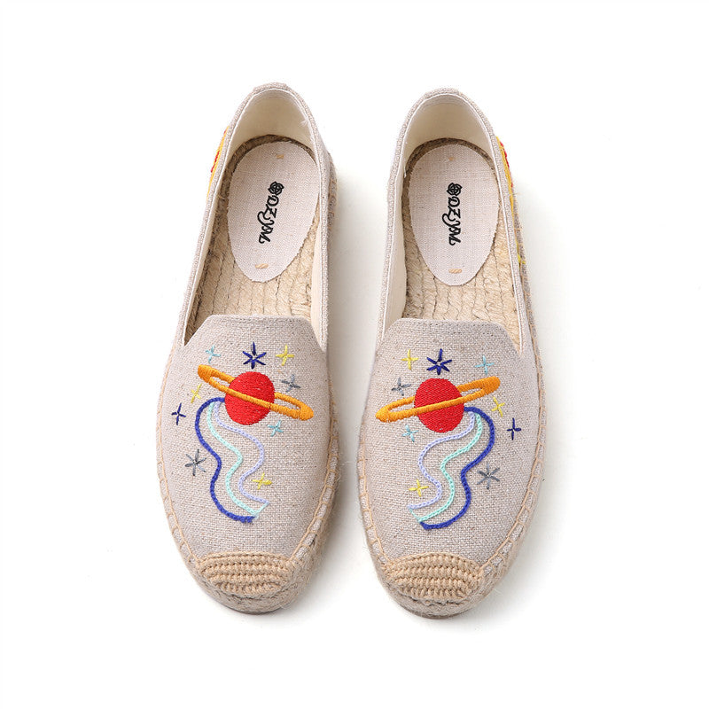 Women's Fisherman Lazy Slip-on Creative Platform Flat Casual Shoes