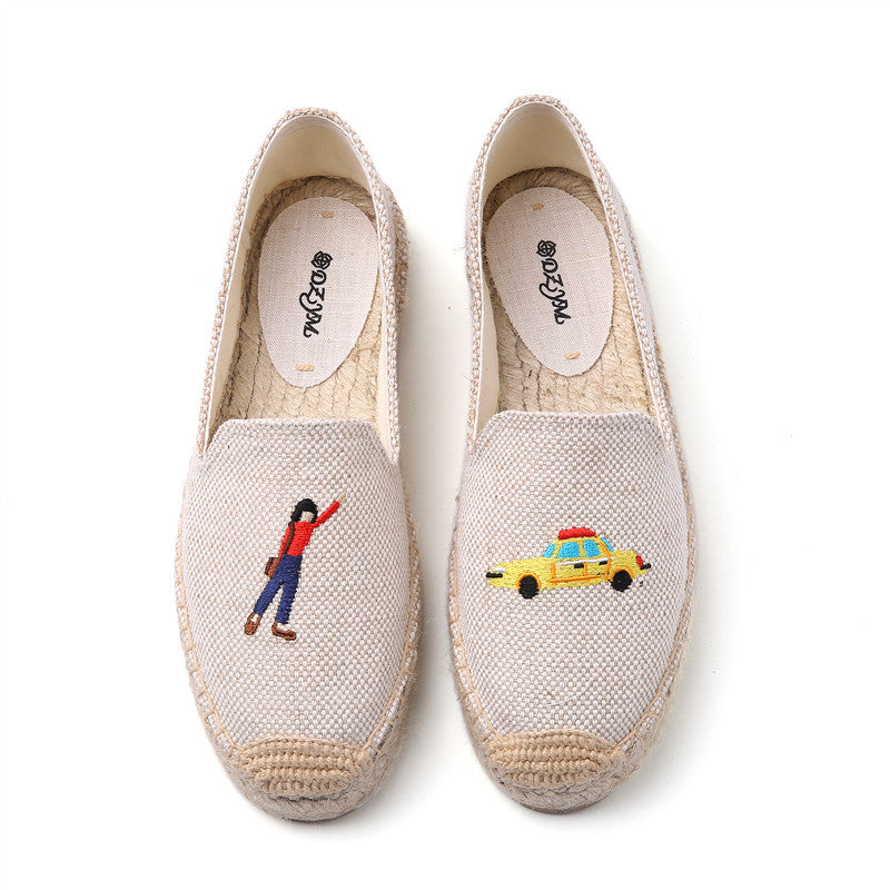 Women's Fisherman Lazy Slip-on Creative Platform Flat Casual Shoes