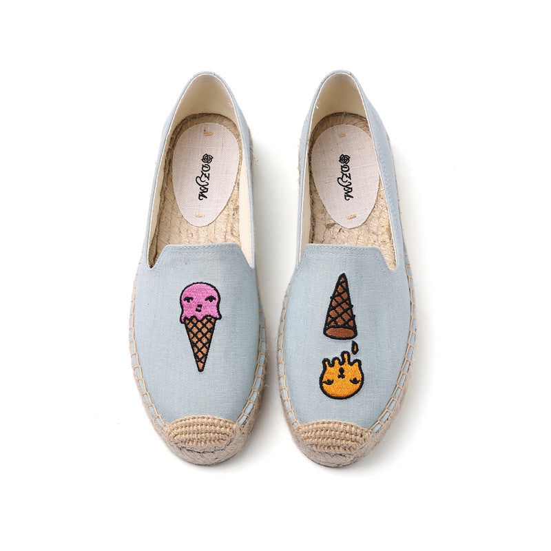 Women's Fisherman Lazy Slip-on Creative Platform Flat Casual Shoes