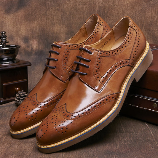 Men's British Business Brogue Hollow Pumps Korean Sneakers