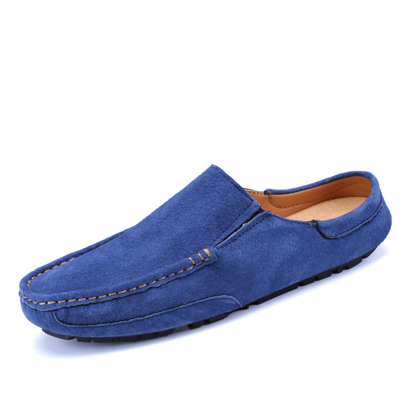 Men's Closed Toe Half Slip-on British Lazy Casual Shoes