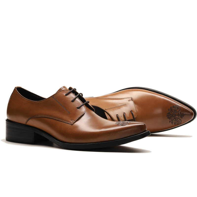 Men's Pumps Pointed Toe Business Formal Wear Leather Shoes