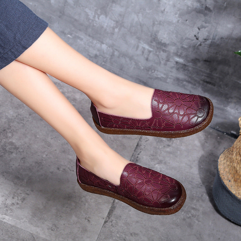 Women's Soft Bottom Artistic Style Genuine Extra Casual Shoes
