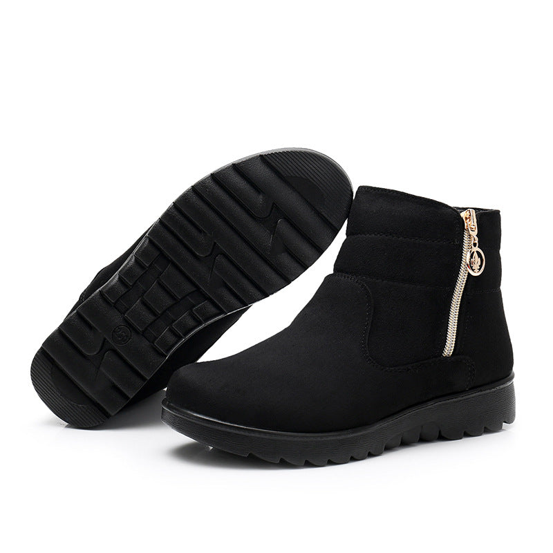 Warm Mother's Cotton Fleece-lined Thick Soft Women's Shoes