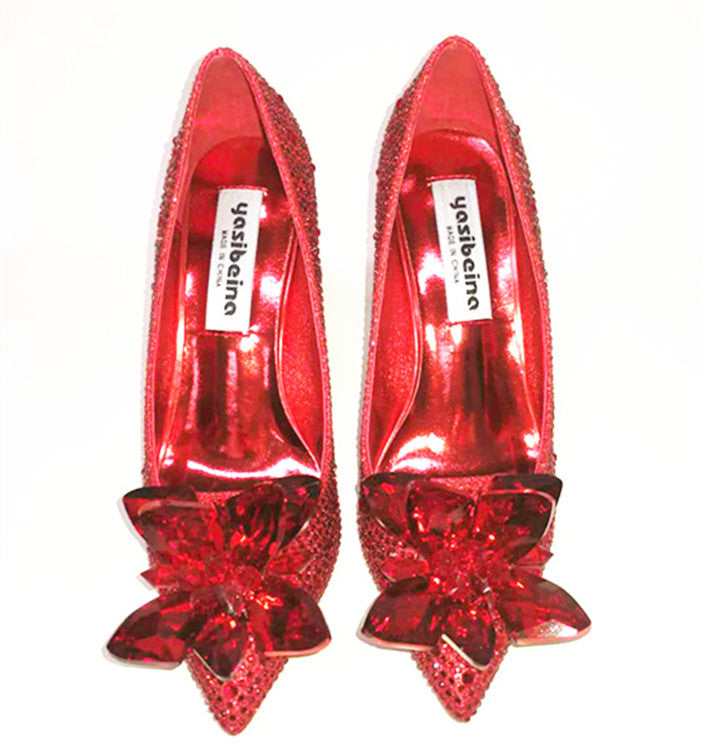 Women's Pointed Toe Stiletto Sexy Shallow Mouth High Sier Women's Shoes
