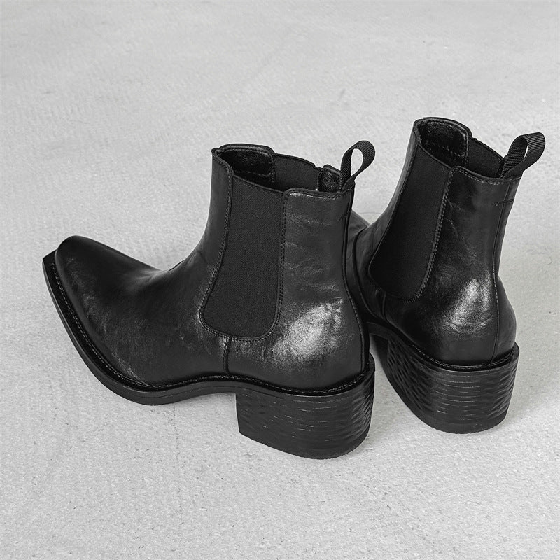 Women's & Men's Pointed Toe Raise The Bottom Chelsea Boots