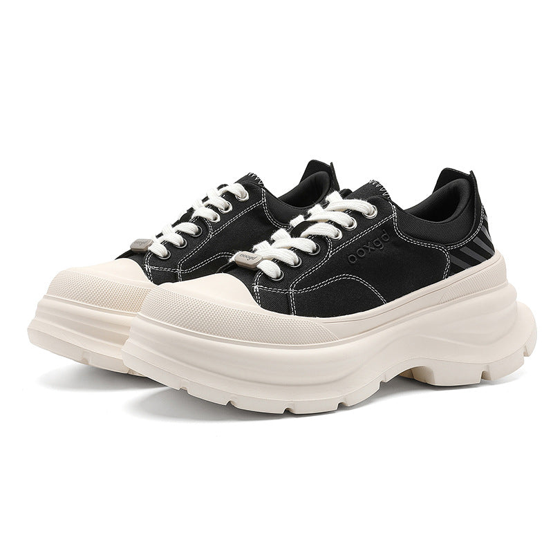 Women's & Men's Thick Sole Increased Lightweight Daddy Breathable Canvas Shoes