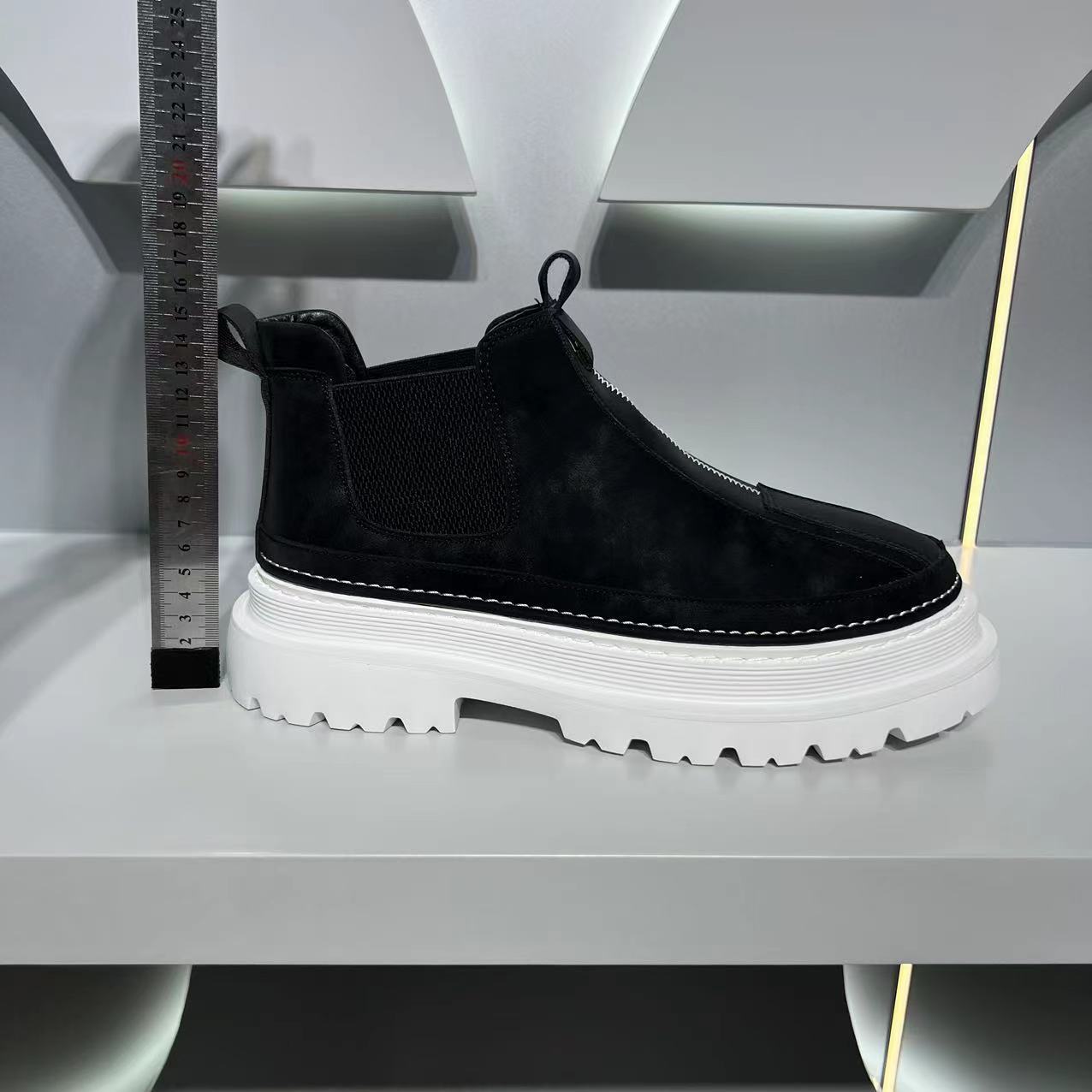 Men's Korean Style Versatile Height Increasing Fashion Martin Ankle Sneakers