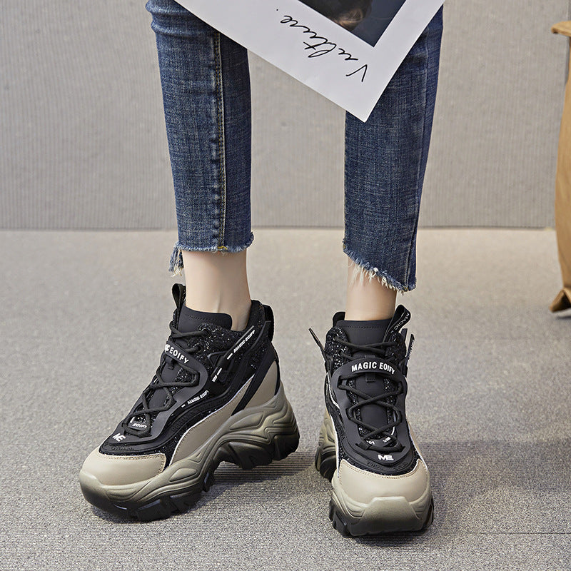 Women's Height Increasing Insole Dad Small Sports Casual Shoes