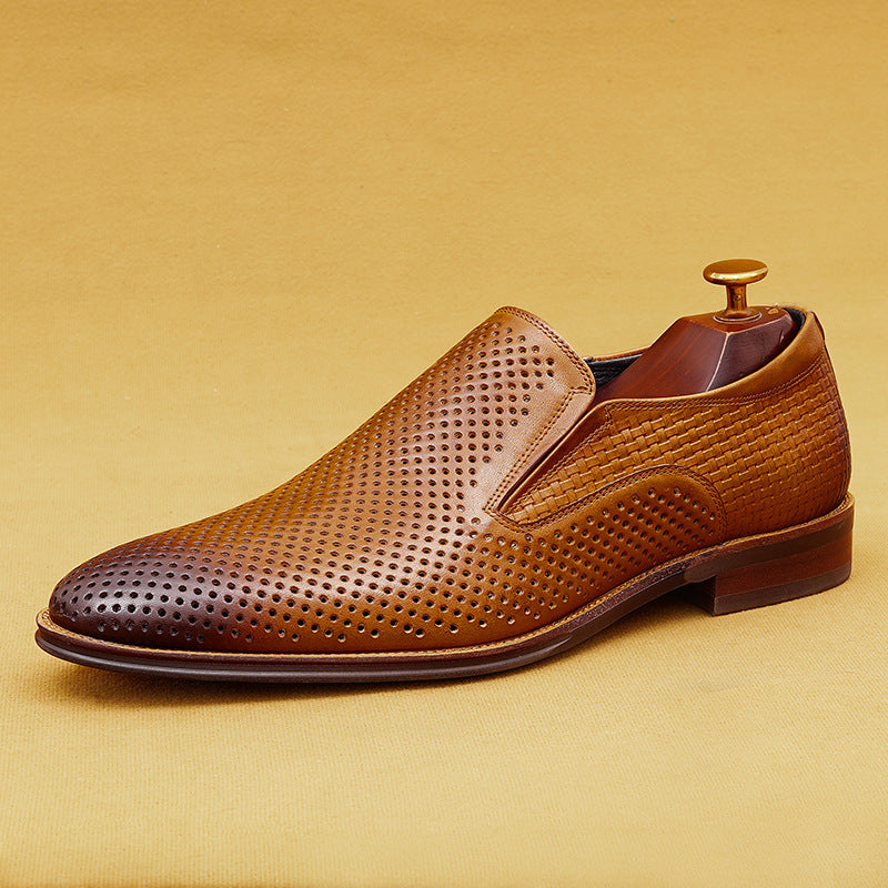 Men's Out Summer Slip-on Business Soft Sole Leather Shoes