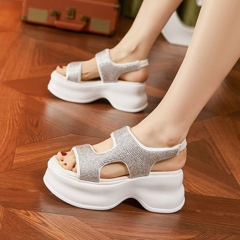 Women's Platform Rhinestone Summer Super Popular Fashionable Sandals
