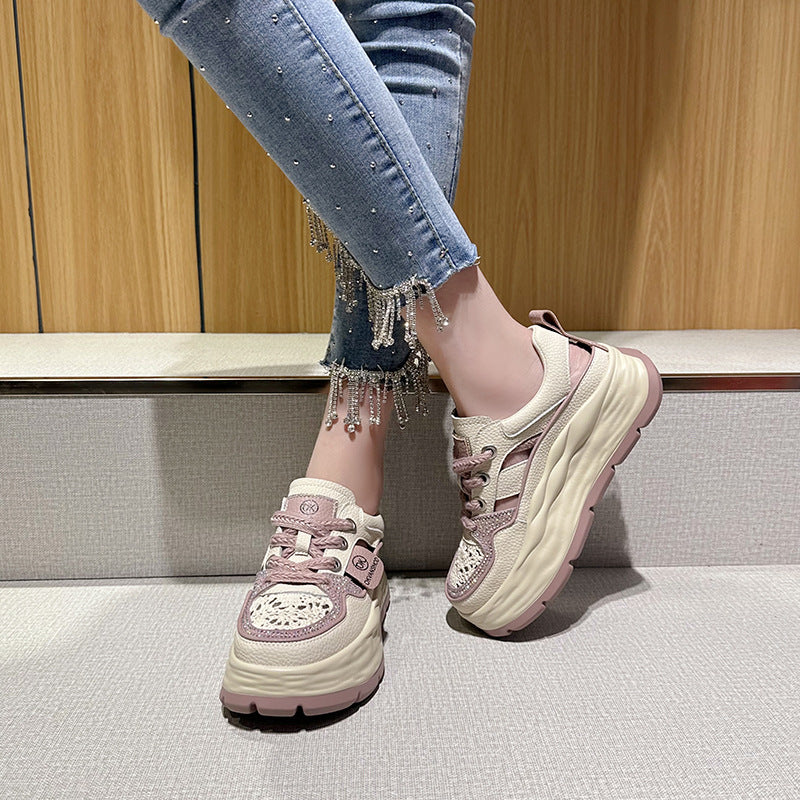 Women's Hollow Out Dad Fashion Summer Korean Sneakers