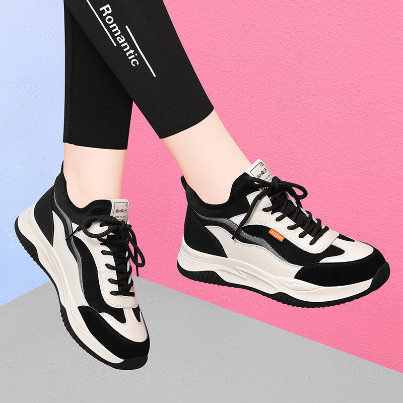 Women's Pretty Fleece-lined Fashionable Platform Running Sneakers