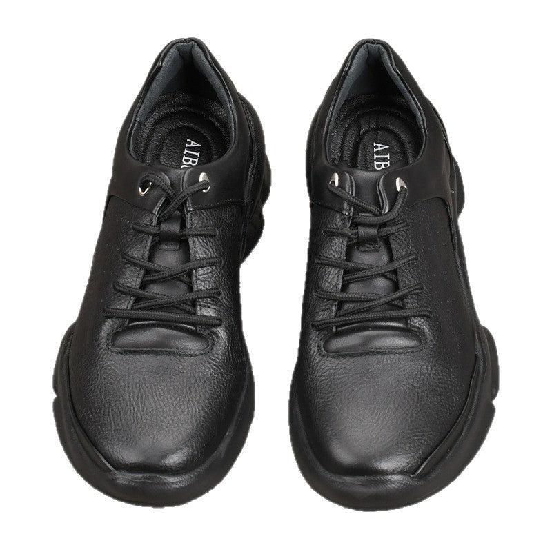 Men's First Layer Cattlehide Fashion Four High Quality Light Luxury Trendy Men's Casual Leather Shoes