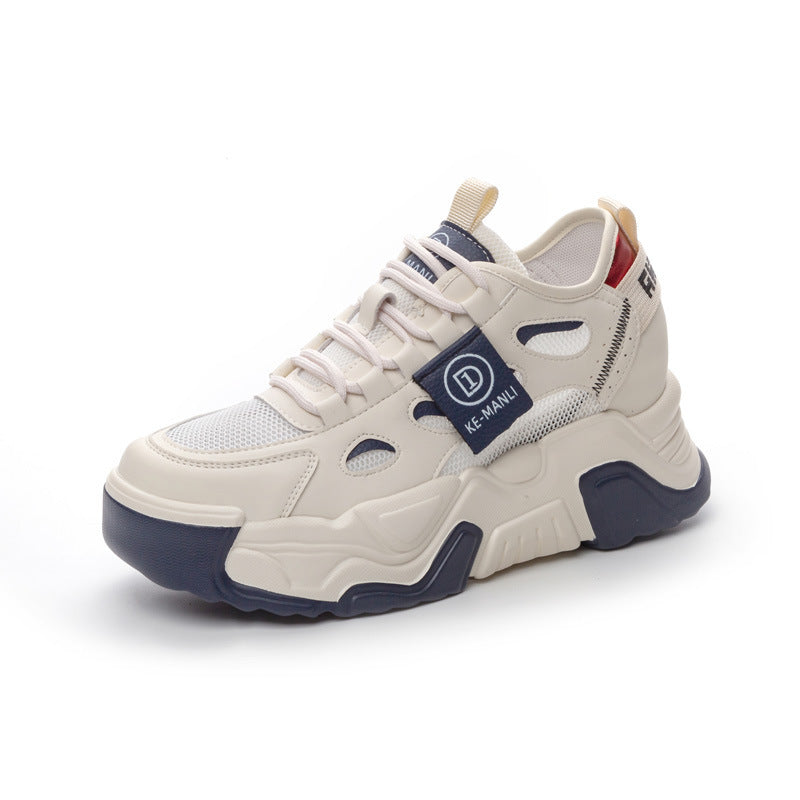 Women's Dad Comfortable Platform Inner Height Increasing Women's Casual Shoes