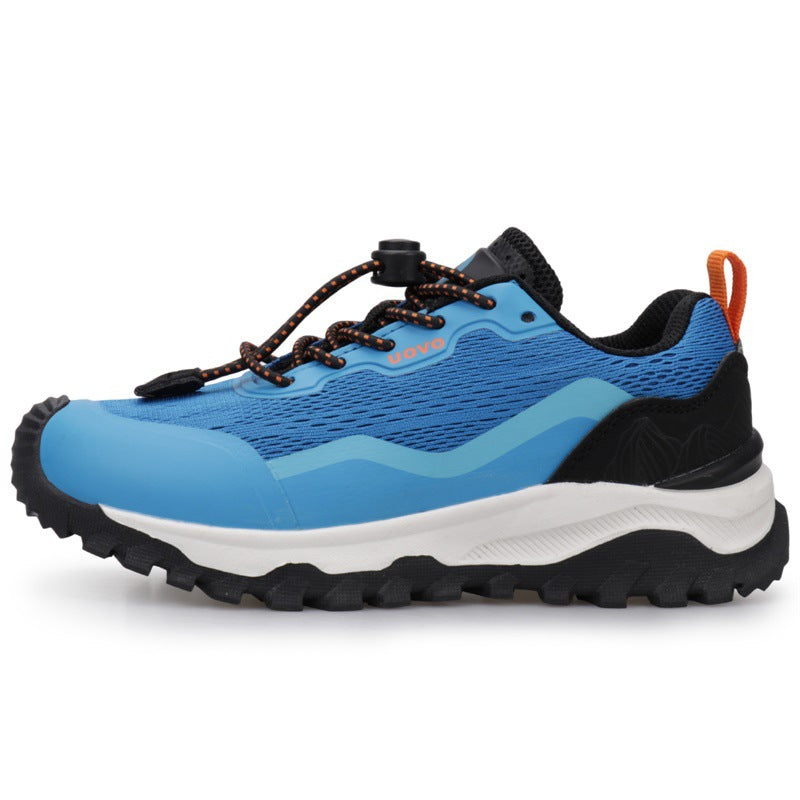 Children's Waterproof Breathable Soft Sole Convenient Elastic Buckle Children's Sports Shoes