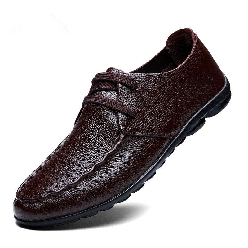 Men's Soft Bottom Lace Up Single Layer Casual Shoes