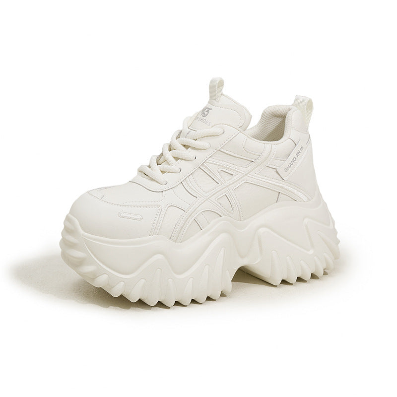 Women's Platform Dad Spring Fashionable Small Height Increasing Women's Sports Shoes