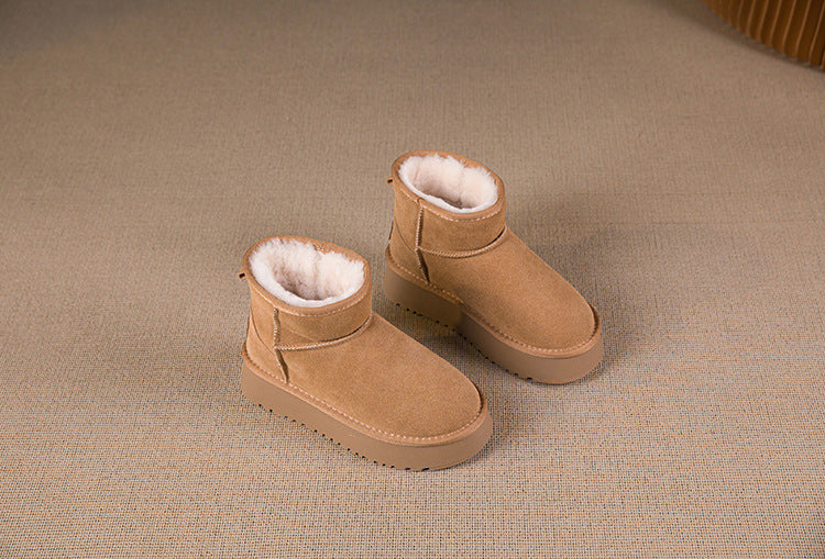 Women's Fur Thick-soled Winter Thickened Cotton Northeast Snow Boots