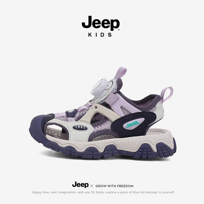 Children's Bottom Beach Boys Closed Toe Middle Sandals