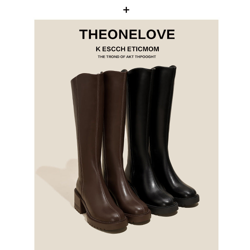 Knee High Riding Back Zipper Height Boots
