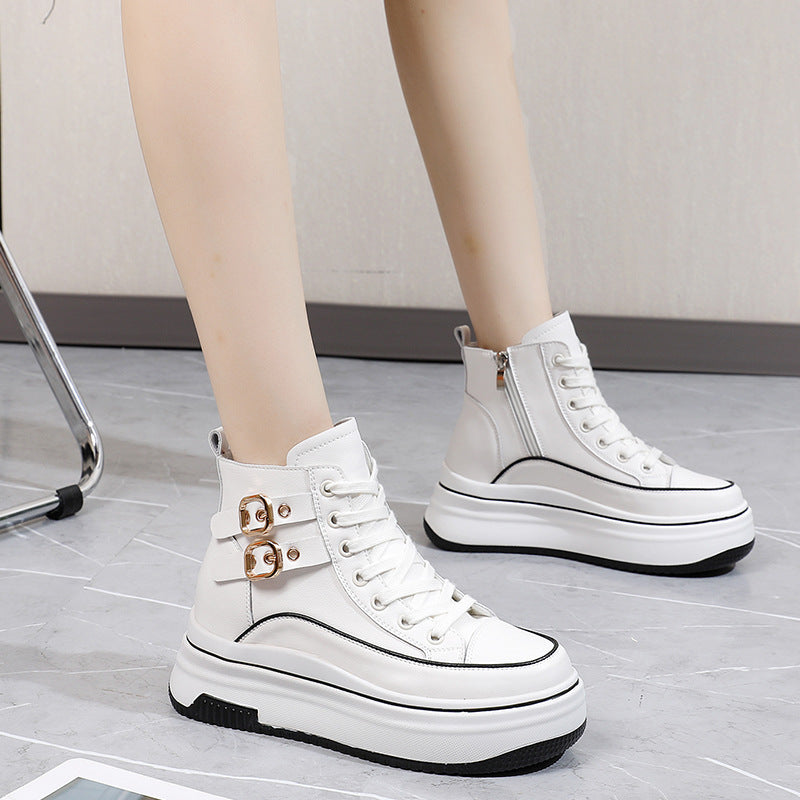 Women's Genuine Short Height Increasing Skinny Fashion Boots