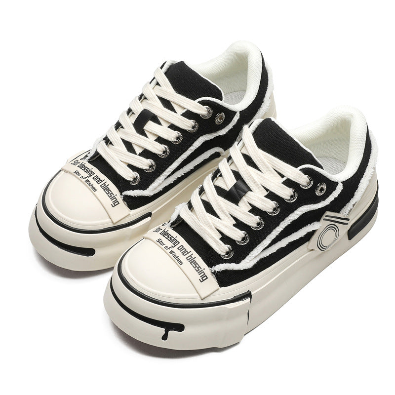 Retro White Korean Style Platform Big Head Jack Purcell Beggar Sneakers