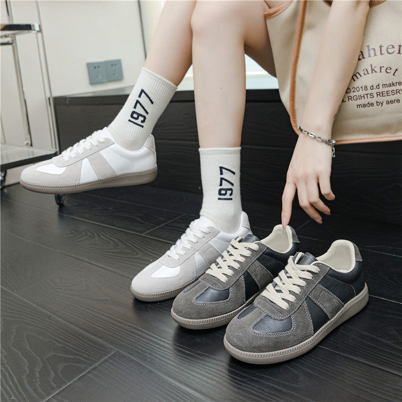 Women's Sports Versatile Autumn White Flat German Training Casual Shoes