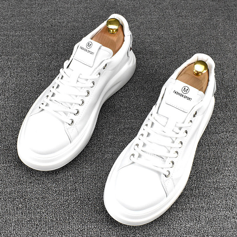 Men's Spring Breathable Trendy Korean Cowhide Lightweight Casual Shoes