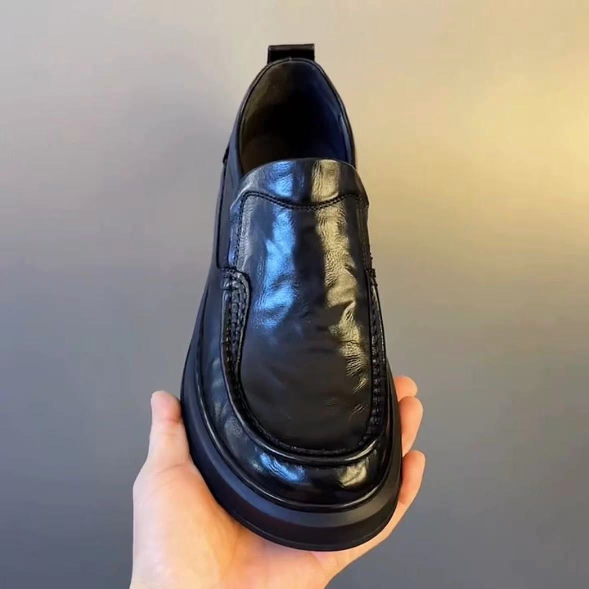 Men's Authentic British Style Thick Sole Increased Men's Business Leather Shoes