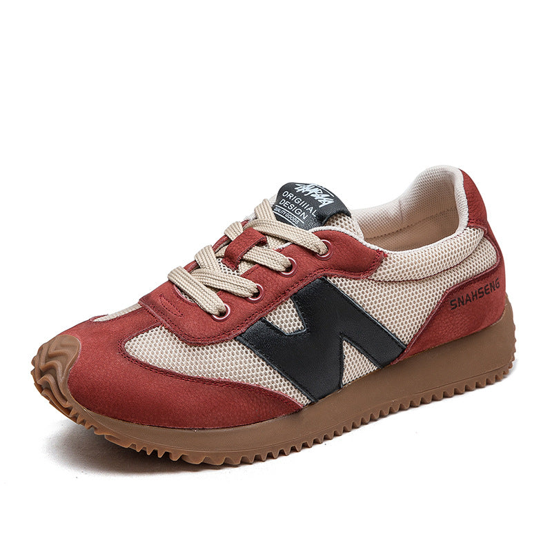 Women's Retro Breathable Mesh Platform Comfortable Color Casual Shoes