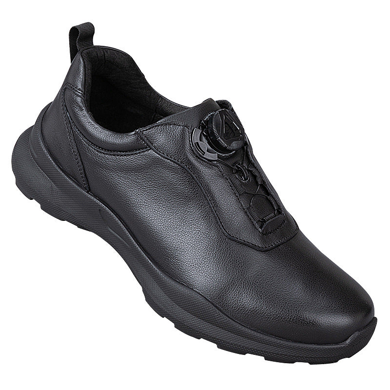 Men's Breathable Rotating Buckle Top Layer Cowhide All Men's Casual Shoes