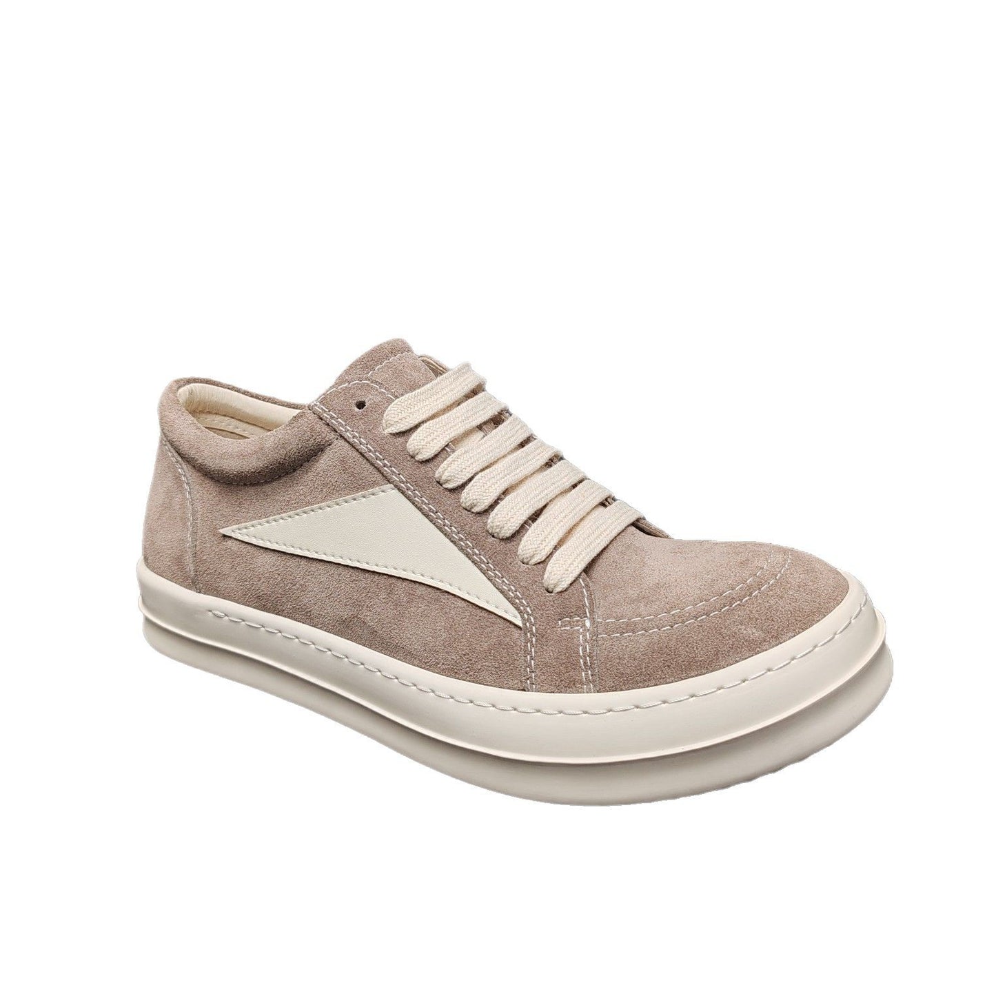 Women's & Men's Brown Small Briefs Cow Suede Trendy Simple Couple Men's Board Shoes