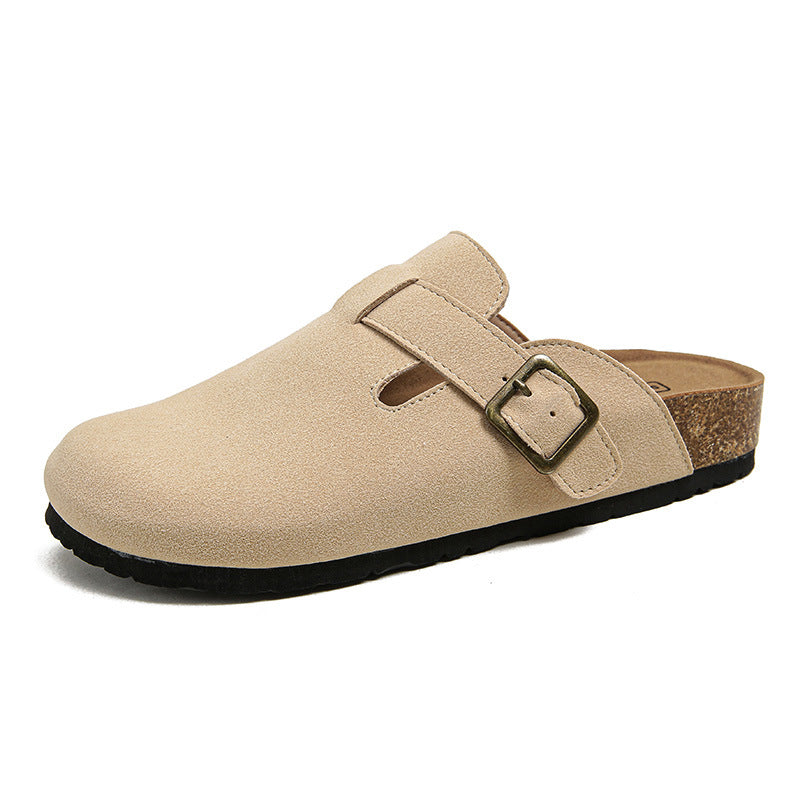 Women's Toe Cap Semi Platform Fluffy Slip-on Slippers