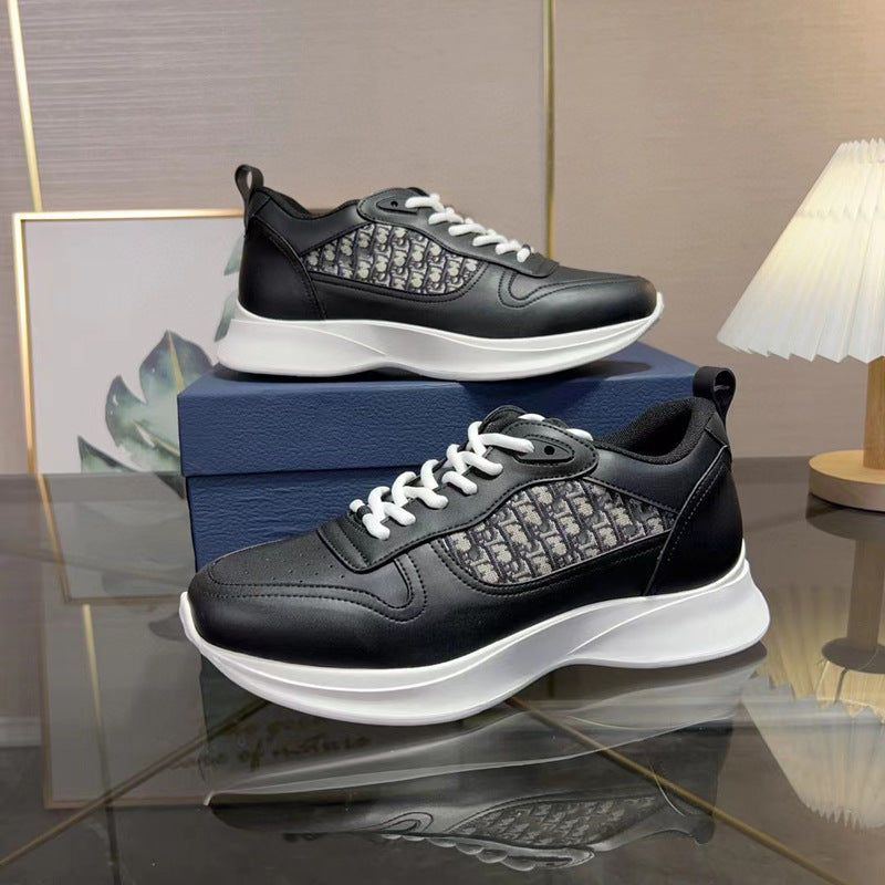 Men's Trendy Letter Home Presbyopic Embroidered Platform Sneakers