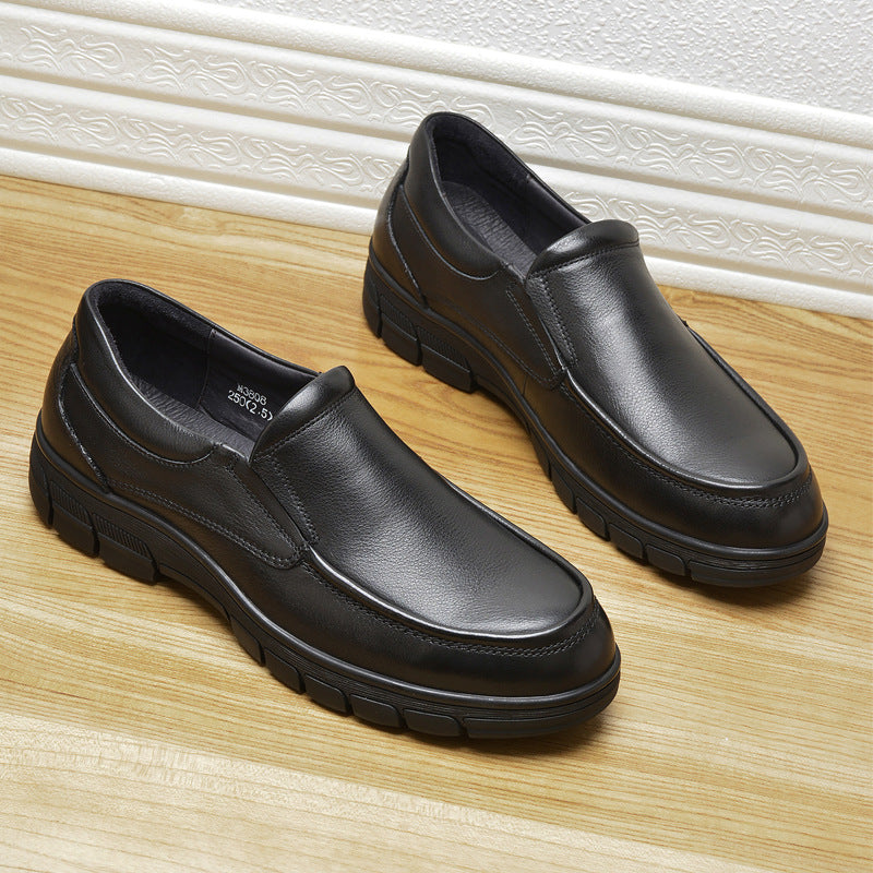 Men's Autumn Top Layer Cowhide Business Soft Casual Shoes