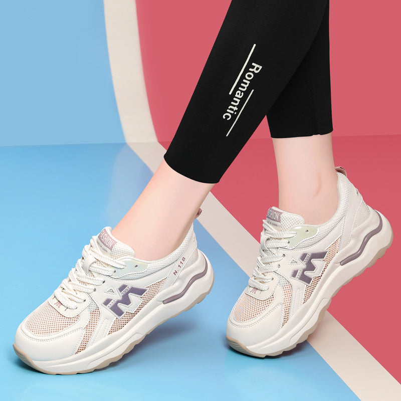 Women's Sports White Spring Fashion Dad Summer Sneakers