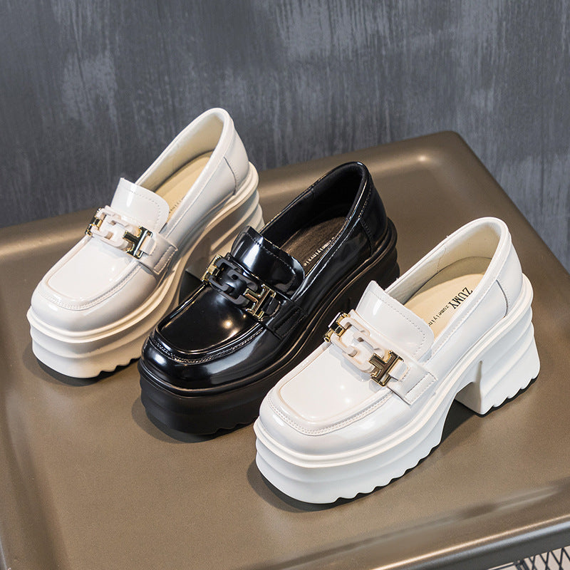 Women's Bottom Small Spring Black British Style Women's Shoes
