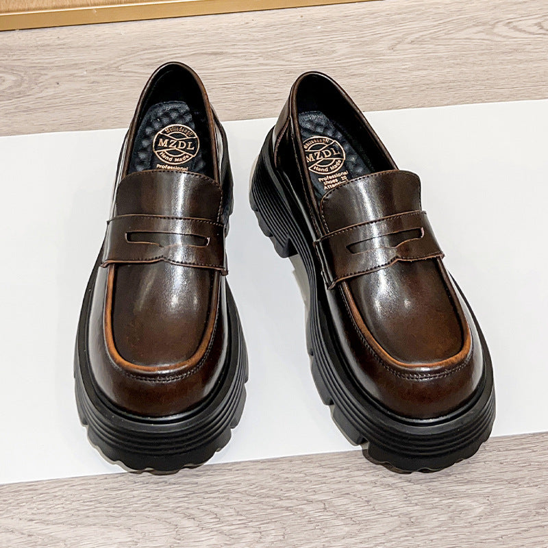 Women's Foot Beauty Power Thick-soled Autumn Vintage Leather Shoes