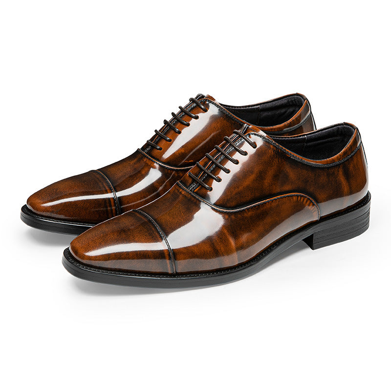 Men's Within Hours Business Formal Wear Bright Leather Shoes