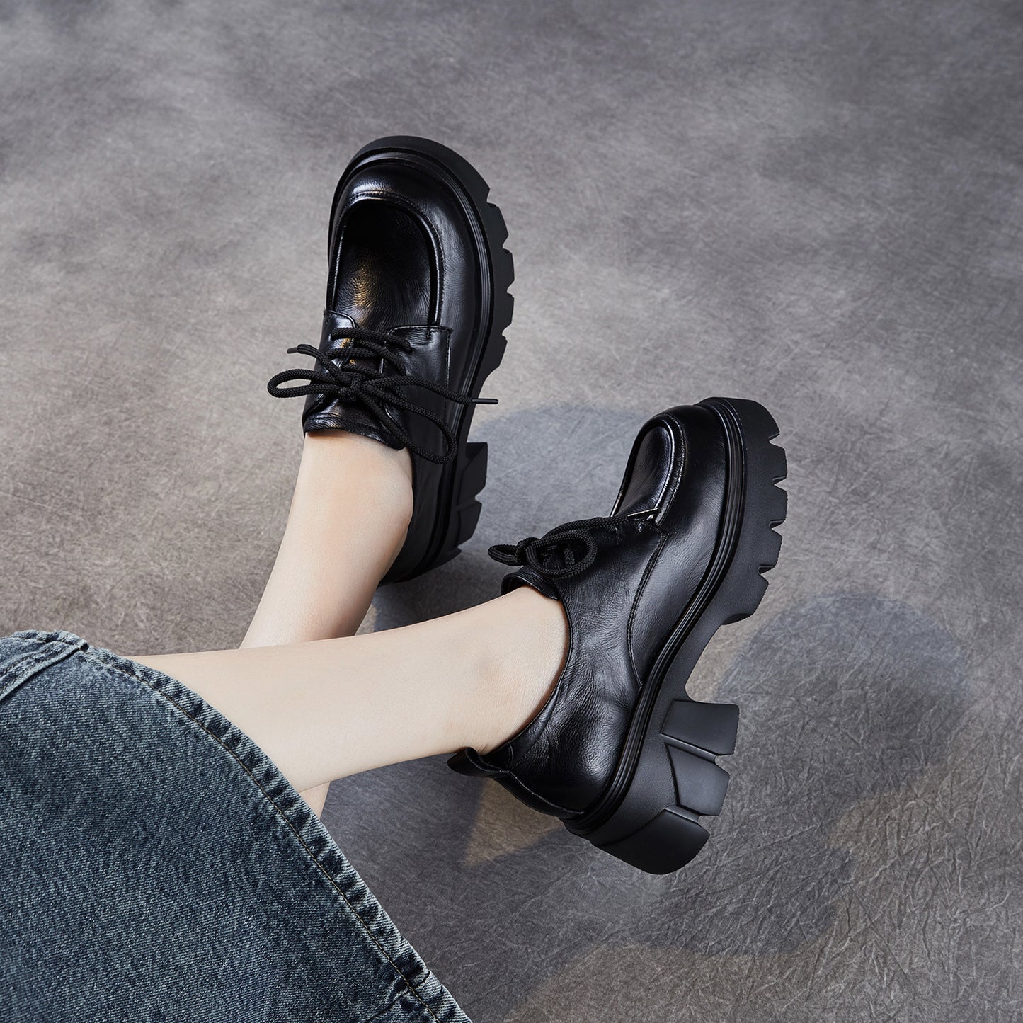 Women's Height Increasing British Style Light Luxury Casual Shoes